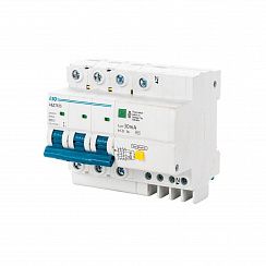 Дифавтомат ESQ АВДТ63S-6 С 3P+N 30G 40А 30мА 6кА