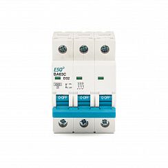 Автоматический выключатель ВА63C-4 D 3P 32А